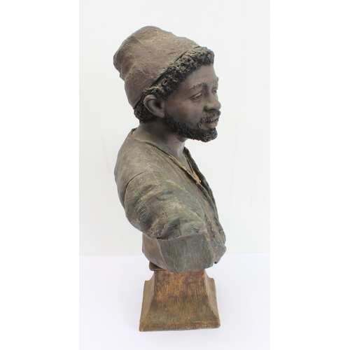 5 - A late 19th to early 20th century naturalistically modelled Goldscheider terracotta bust - bearded M... 