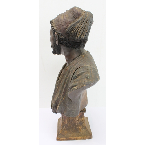 5 - A late 19th to early 20th century naturalistically modelled Goldscheider terracotta bust - bearded M... 