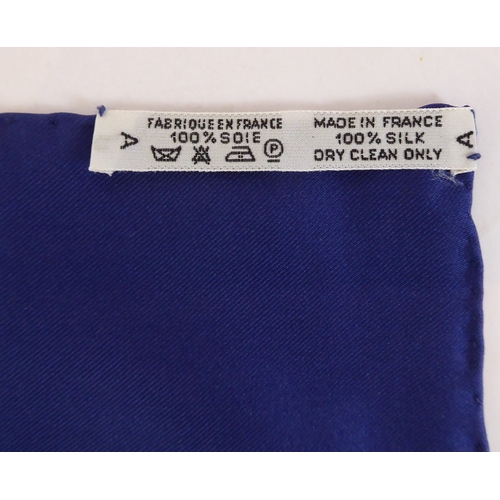 619 - A classic vintage Hermès silk scarf: 'Chapeau', hand-rolled and sewn edges (approx. 89 x 90 cm).