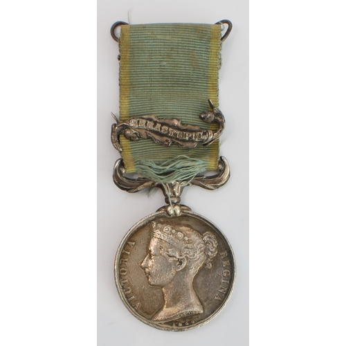 660 - An unnamed Crimea Medal with Sebastopol clasp