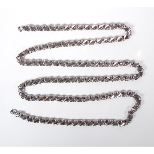 243 - A collection of silver jewellery - including a bar link bracelet; six various chain necklaces; a cha... 