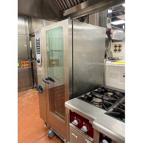 14 - Rational self-cooking Centre. Trolley tray rack on four caster wheels. Fed by 63-amp cable. 
 880mm ... 