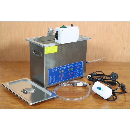 A Digital Ultrasonic Cleaner PS30A with LP vinyl record cleaning