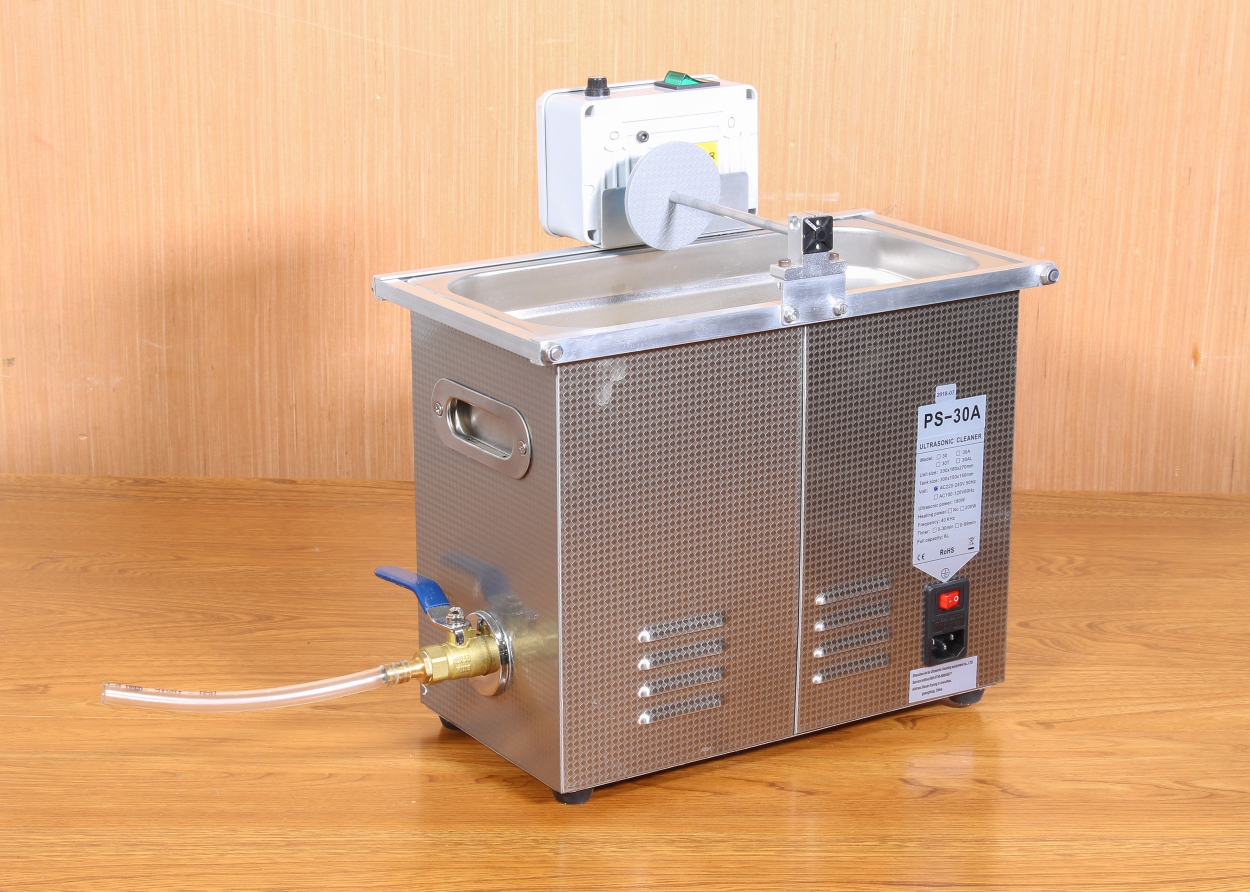 A Digital Ultrasonic Cleaner PS30A with LP vinyl record cleaning