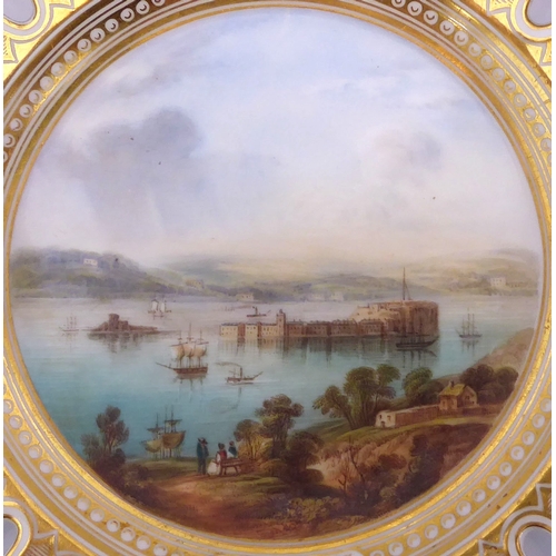 1 - Irish interest: a 19th century Copeland topographical cabinet plate - titled 'The Cove of Cork after... 