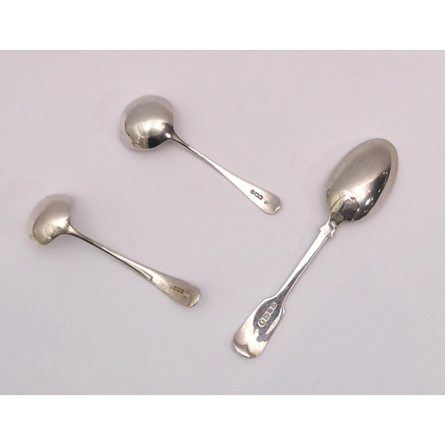 107 - A cased set of six late-Victorian silver tea spoons - William Hutton & Sons Ltd., London 1899; toget... 