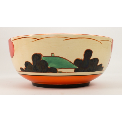 12 - A Clarice Cliff 'Autumn' (Red) Bizarre bowl - 1930s, painted to the exterior with red and black ball... 