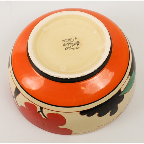 12 - A Clarice Cliff 'Autumn' (Red) Bizarre bowl - 1930s, painted to the exterior with red and black ball... 