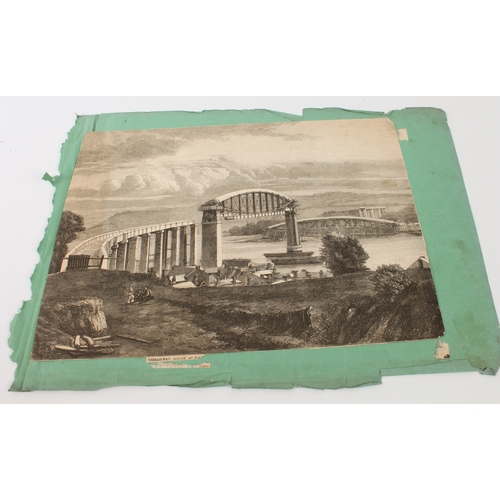 268 - A 19th century scrapbook of monochrome prints - the majority cut out of periodicals and pasted down,... 