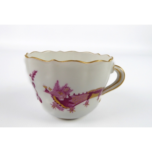 28 - Two Meissen style coffee or demi-tasse cups