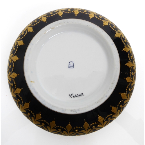 4 - A 'Vienna' porcelain circular box and cover - late 19th / early 20th century, hand painted with a he... 