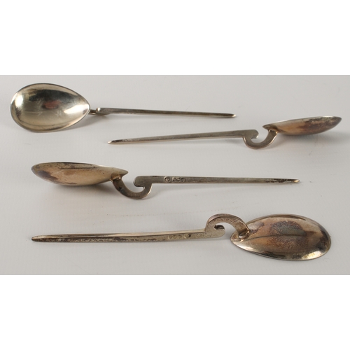 69 - A cased set of six 'Corinium' silver coffee spoons - Francis Howard, Sheffield 1968 (53 g)