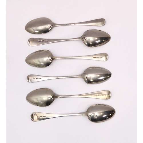 81 - Six 19th century Old English pattern table spoons - various makers and dates, five with London hallm... 