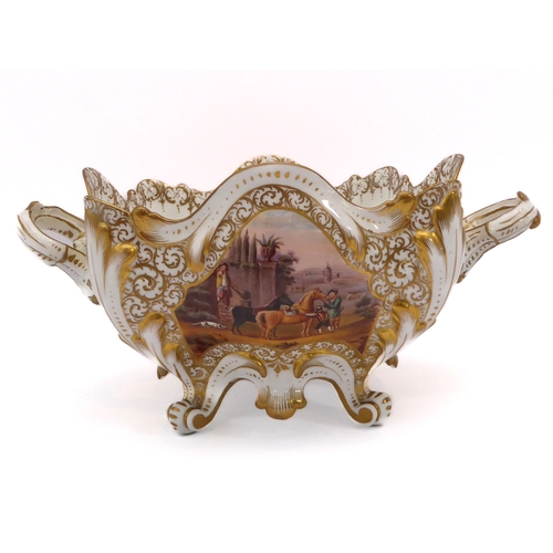 9 - A Helena Wolfsohn Dresden porcelain twin-handled centrepiece bowl - second half 19th century, blue p... 