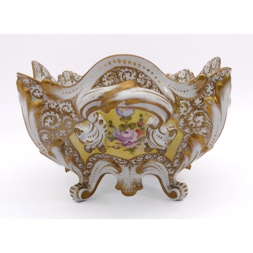 9 - A Helena Wolfsohn Dresden porcelain twin-handled centrepiece bowl - second half 19th century, blue p... 