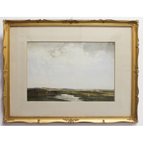 328 - David Murray Smith RBA RWS (Scottish 1865-1952)
 Open landscape with distant croft
 watercolour, sig... 