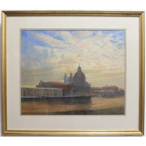 352 - Len James Connor OBE RIBA FRSA (Contemp.)
 Santa Maria della Salute, Venice
 pastel, signed
 18 x 22... 