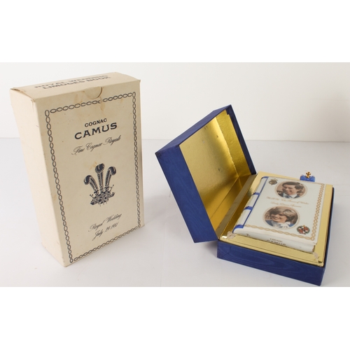 386 - Camus Fine Cognac Royale 'Royal Wedding Limoges Book' - a boxed Havilland Limoges porcelain book-sha... 