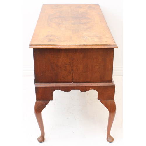 430 - A George I style walnut lowboy or dressing table - probably early 20th century, using earlier elemen... 