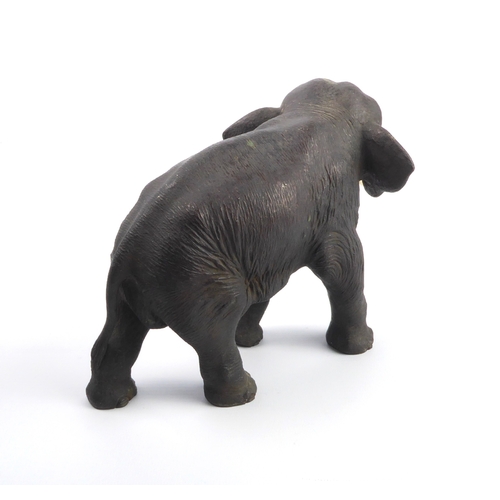 587 - A Japanese bronze elephant (HW 16 x 23.25 cm)