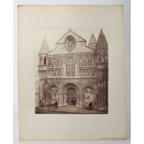 627 - Early photography: a fine collection of 19th century albumen prints of churches and cathedrals conta... 