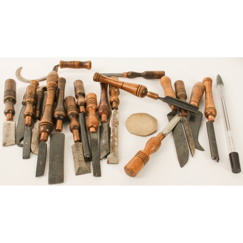 677 - An unusual collection of fine quality handmade miniature hand tools - believed to have been made bet... 