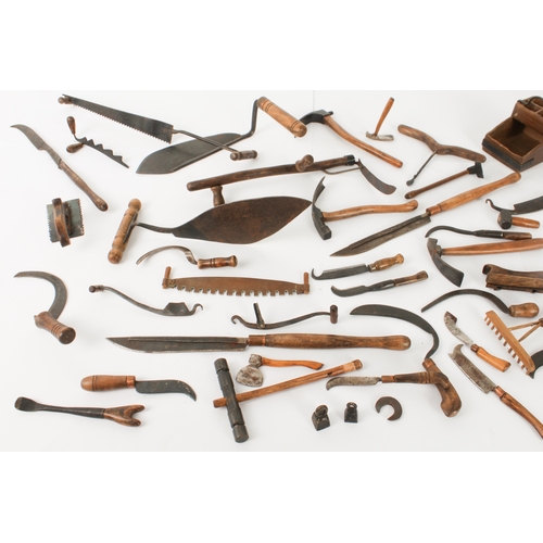 677 - An unusual collection of fine quality handmade miniature hand tools - believed to have been made bet... 