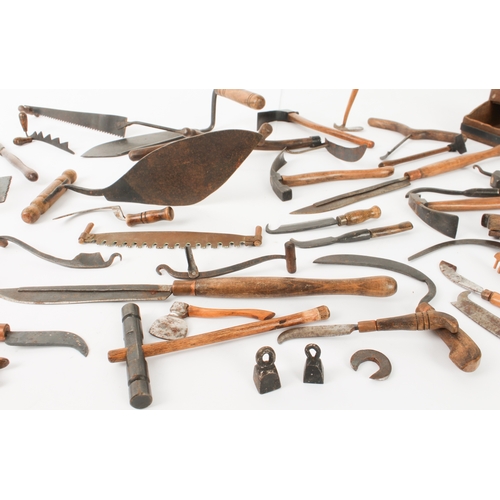 677 - An unusual collection of fine quality handmade miniature hand tools - believed to have been made bet... 