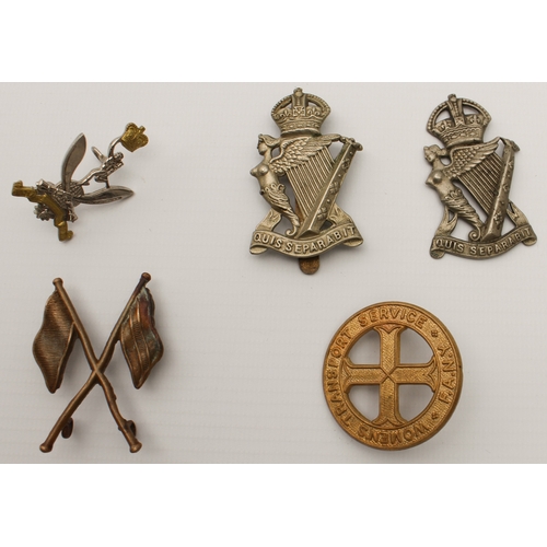 703 - Twenty British Army cap and other badges, mostly first half of the 20th century:
 The Cambridgeshire... 