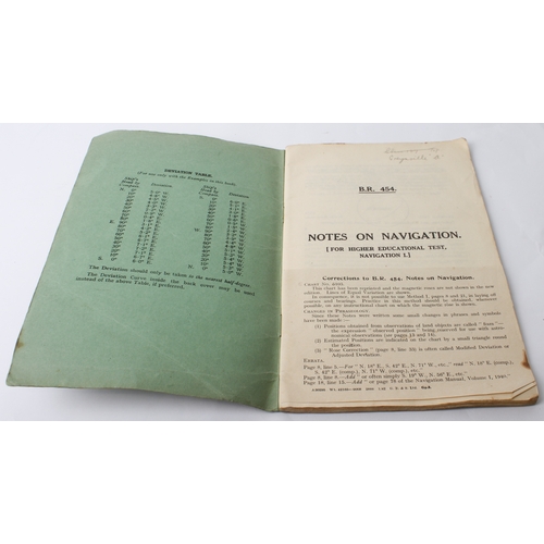 705 - Nine WW2 Royal Navy manuals from the library of Sub-Lt. John Wilson Dunsire RNVR (1913-1996): 
 Gunn... 