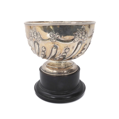 163 - A late Victorian silver rose bowl - William Hutton & Sons Ltd., London 1898, of cupped, pedestal for... 