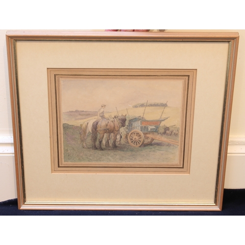 304 - Inglis Sheldon Williams (1870-1940)
 'Cotswold Hay Makers'
 watercolour, signed lower right, titled ... 