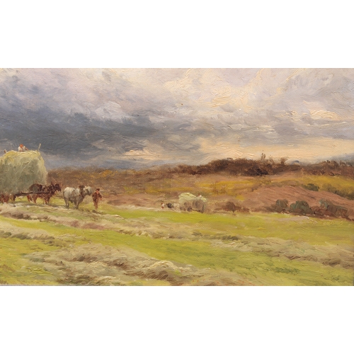 305 - Alfred Walter Williams (1824-1905)
 The hay harvest
 oil on canvas, signed lower left and dated 1898... 