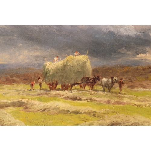 305 - Alfred Walter Williams (1824-1905)
 The hay harvest
 oil on canvas, signed lower left and dated 1898... 