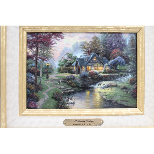 363 - after Thomas Kinkade (American, 1958-2012)
 'Stillwater Cottage'
 canvas print with hand embellishme... 