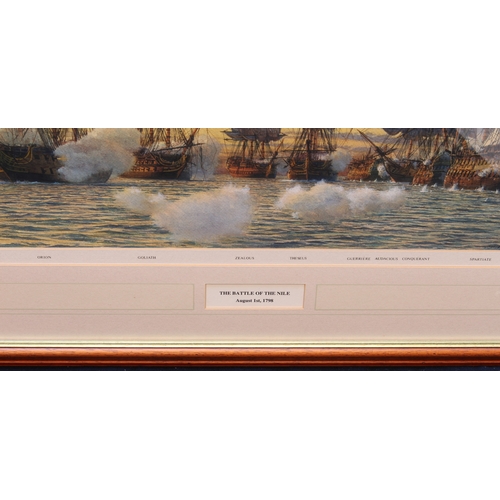 303 - Richard Mark Myers, PPRSM (b.1945)
 'The Battle of the Nile August 1st 1798'
 watercolour and bodyco... 