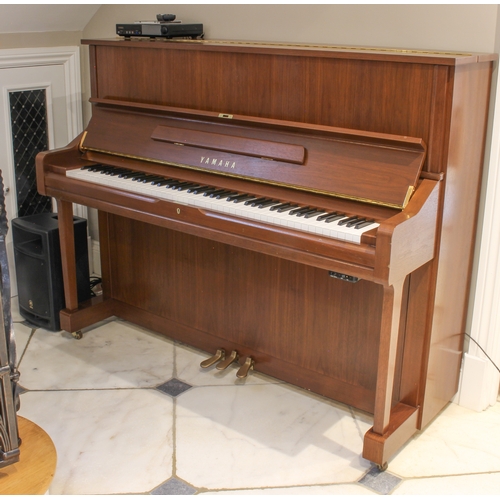 711 - A Yamaha Disklavier E3 walnut cased electronic upright piano - with soft-close keyboard lid, Disklav... 