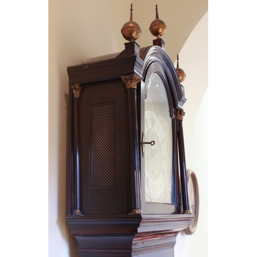 263 - A good 18th century mahogany longcase clock by John Wise of London - the eight day, bell strike move... 