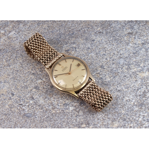 257 - An Omega 9ct gold gentleman's wrist watch - hallmarked London 1972, the 33mm. case numbered 1625421,... 