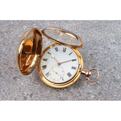 258 - A fine George III 18ct gold cased rack lever fusee full hunter pocket watch by Samuel Archer of Lond... 