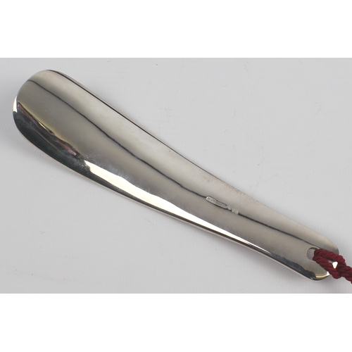 139 - A boxed Penhaligon's silver shoe horn - modern, hallmarked silver, 6in. (15.25cm.) long, in original... 