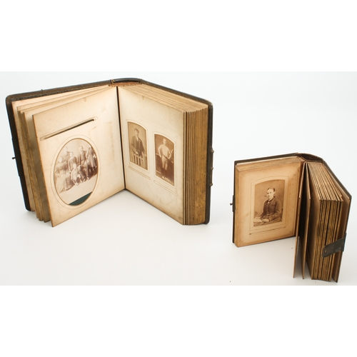 Two Victorian photo albums - one Mauchline Ware, depicting Aldbar ...