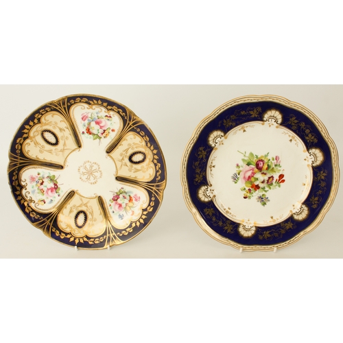 26 - A collection of 19th and early 20th century cabinet plates - including examples by Coalport, mostly ... 