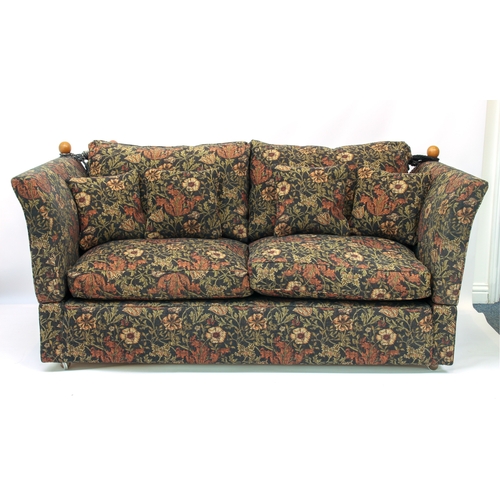 376 - A pair of Knowle style sofas by Wesley-Barrell - product ref. 235711, c.2005, the three-seater sofas... 