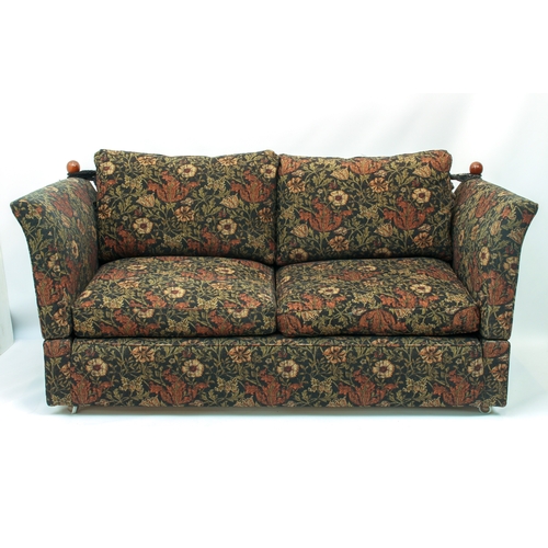 376 - A pair of Knowle style sofas by Wesley-Barrell - product ref. 235711, c.2005, the three-seater sofas... 