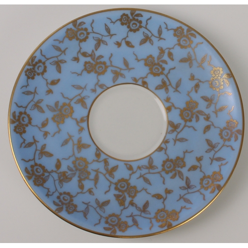 42 - A German porcelain coffee set by Rhenania of Duisdorf - 1920s-30s, decorated with overall gilt flora... 