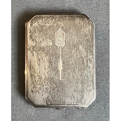 149 - Two George VI silver Art Deco style compacts - Birmingham 1947 and 1949, both of rectangular form wi... 