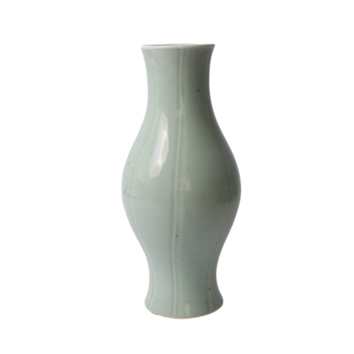 68 - A Chinese celadon glazed porcelain vase - probably Qing Dynasty, 19th century, six character Chenghu... 