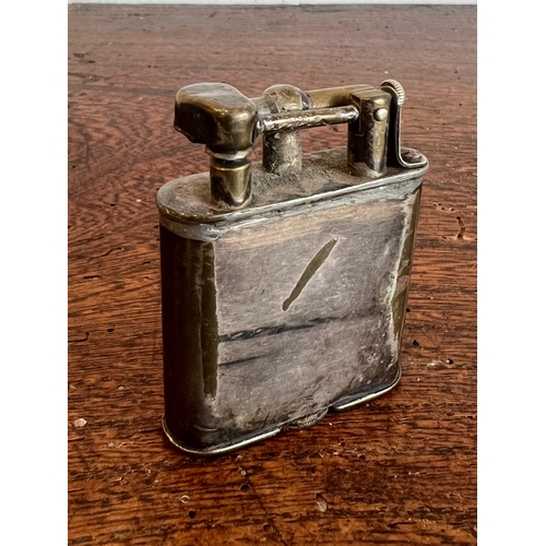 739 - A collection of vintage cigarette lighters - including a 1920s Dunhill plated brass Unique lighter; ... 