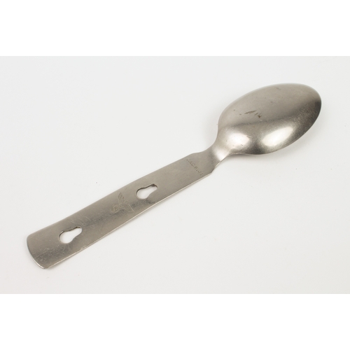 770 - A WW2 German Third Reich field mess kit spoon - alloy, impressed eagle and swastika marks and 'C.&C.... 